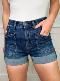 Saige Denim - Tara Tummy Control High-rise Cuffed Shorts