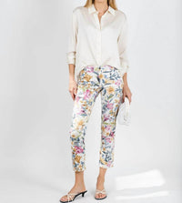 Wonderjeans - Floral Straight Ankle Jeans