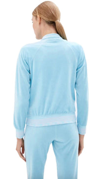 Women's Doo Wop Snap Collar Velour Track Jacket