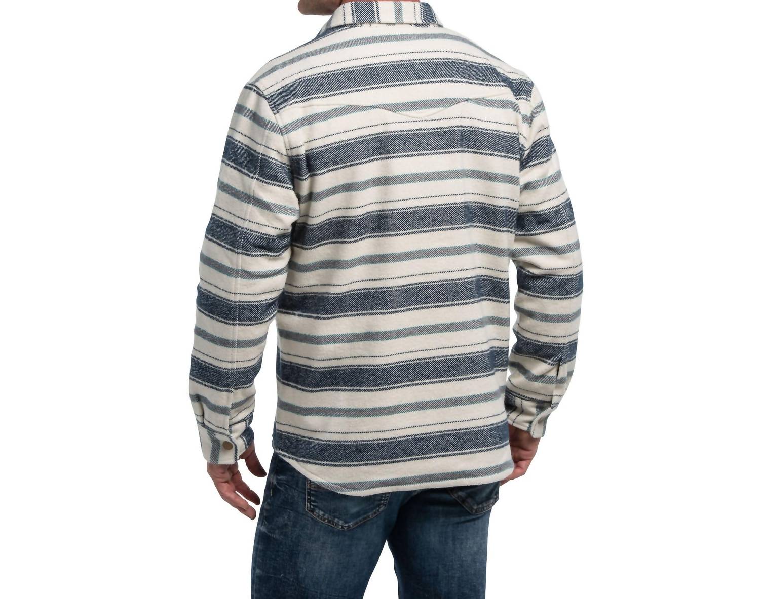 Madison Creek Outfitters Laramie Shirt Jacket in snow - men's jacket - detail view