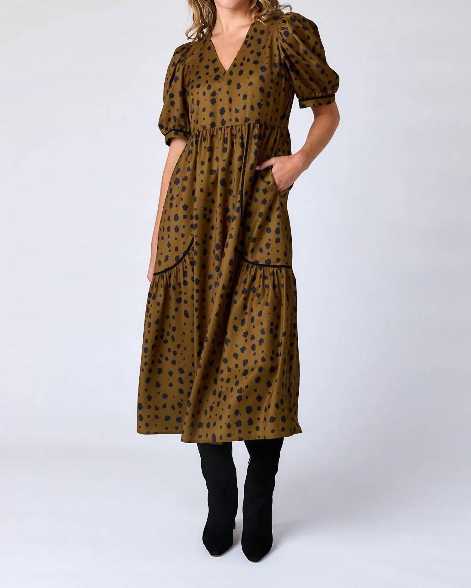 Crosby by Mollie Burch Shira Dress in ink spots - women's dress - alternate view