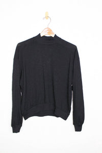 Bobi - Women's Rib Mix Turtle Neck Top