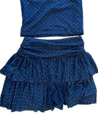 flowers by zoe Girls One Shoulder Tank With Matching Skirt in navy - item - alternate view