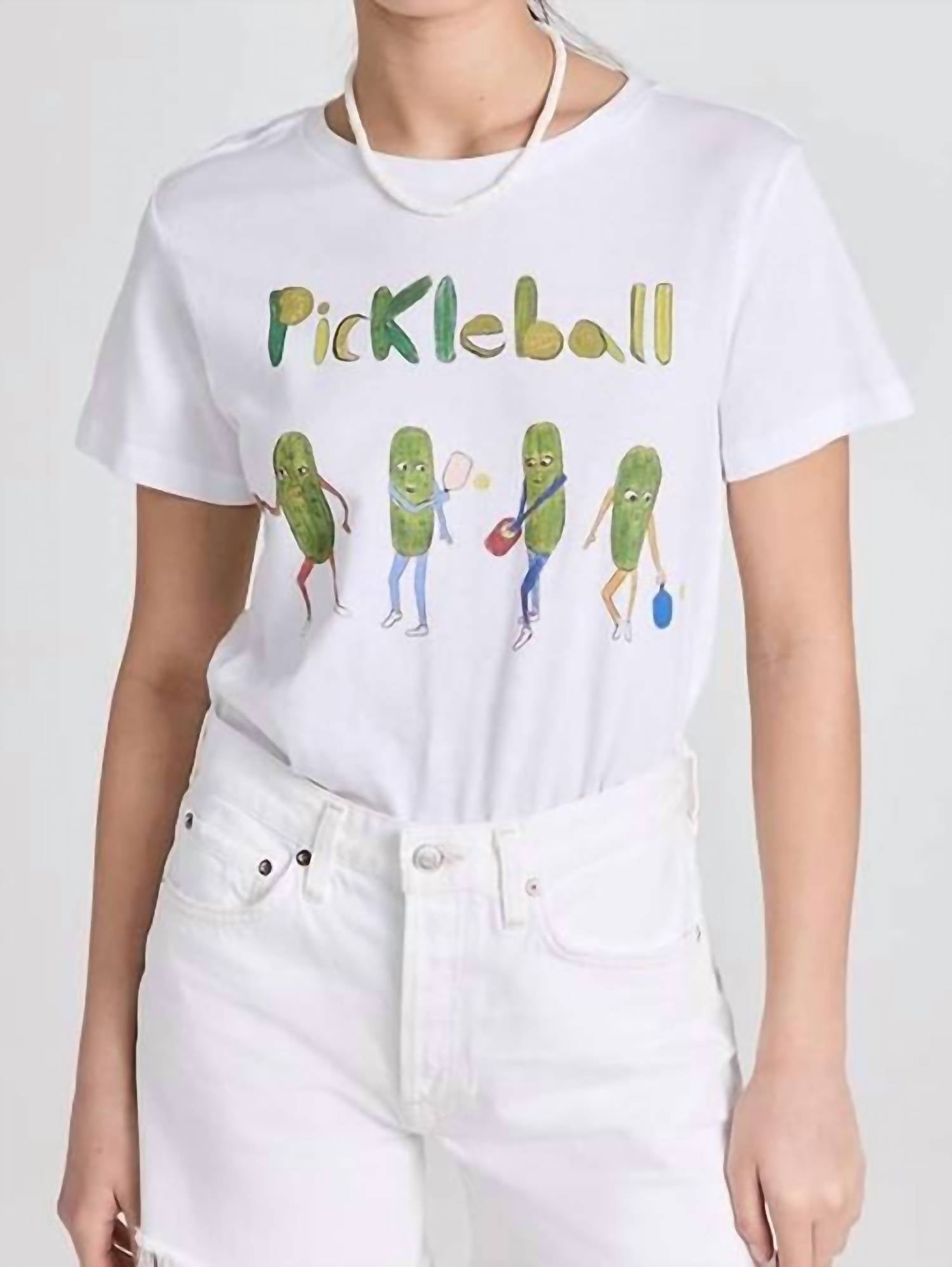UNFORTUNATE PORTRAIT Pickleball T-Shirt in white - women's t-shirt