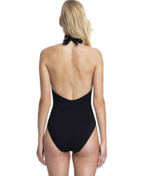 Gottex - V-neck Halter Tie Back One Piece Swimsuit