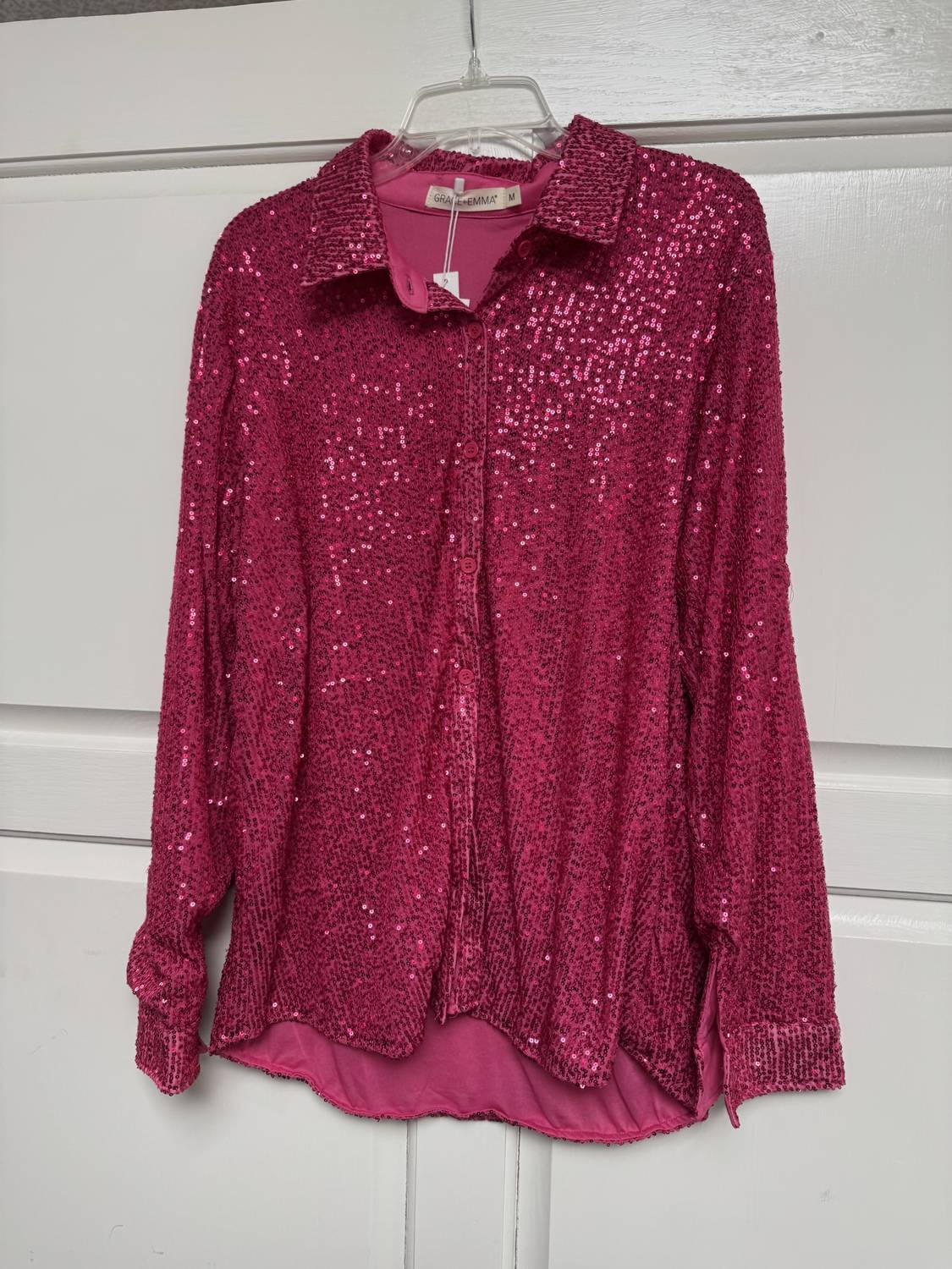 Grace + Emma - Women's Sequin Long-sleeve Top