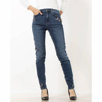 Desigual - Floral Embroidered Skinny Jean