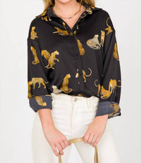 Mazik - Satin Leopard Blouse