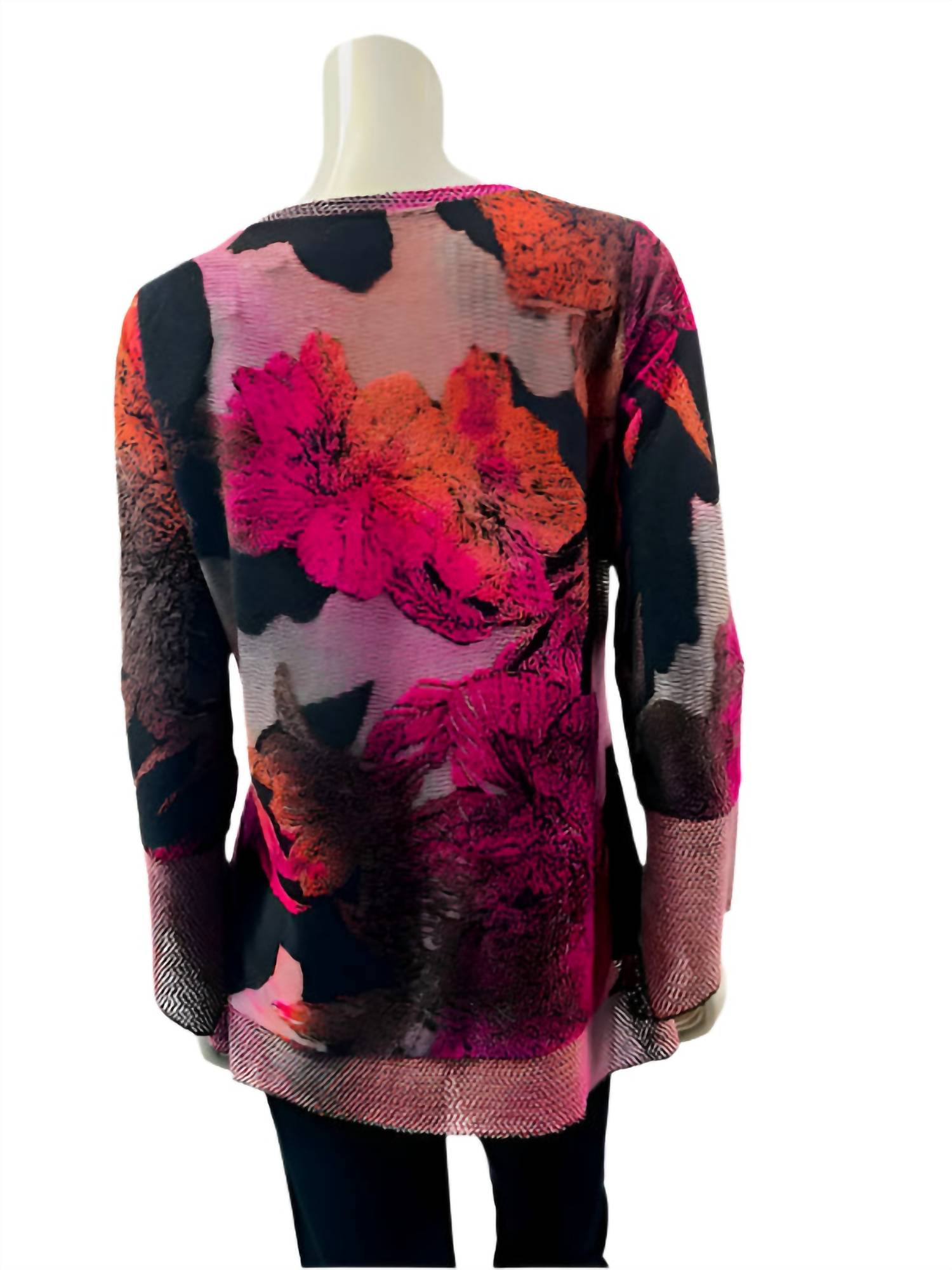 Variations - Women'ssunset Floral Burnout Top