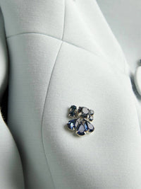 Huishan Zhang - Milo Crystal-embellishe Crepe Jacket