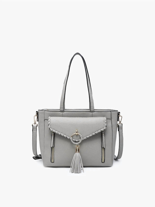 Jen & Co. - Women's Jordyn Whipstitch Pocket Tote Bag