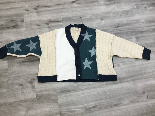 Pol - Star Color Block Cropped Cardigan