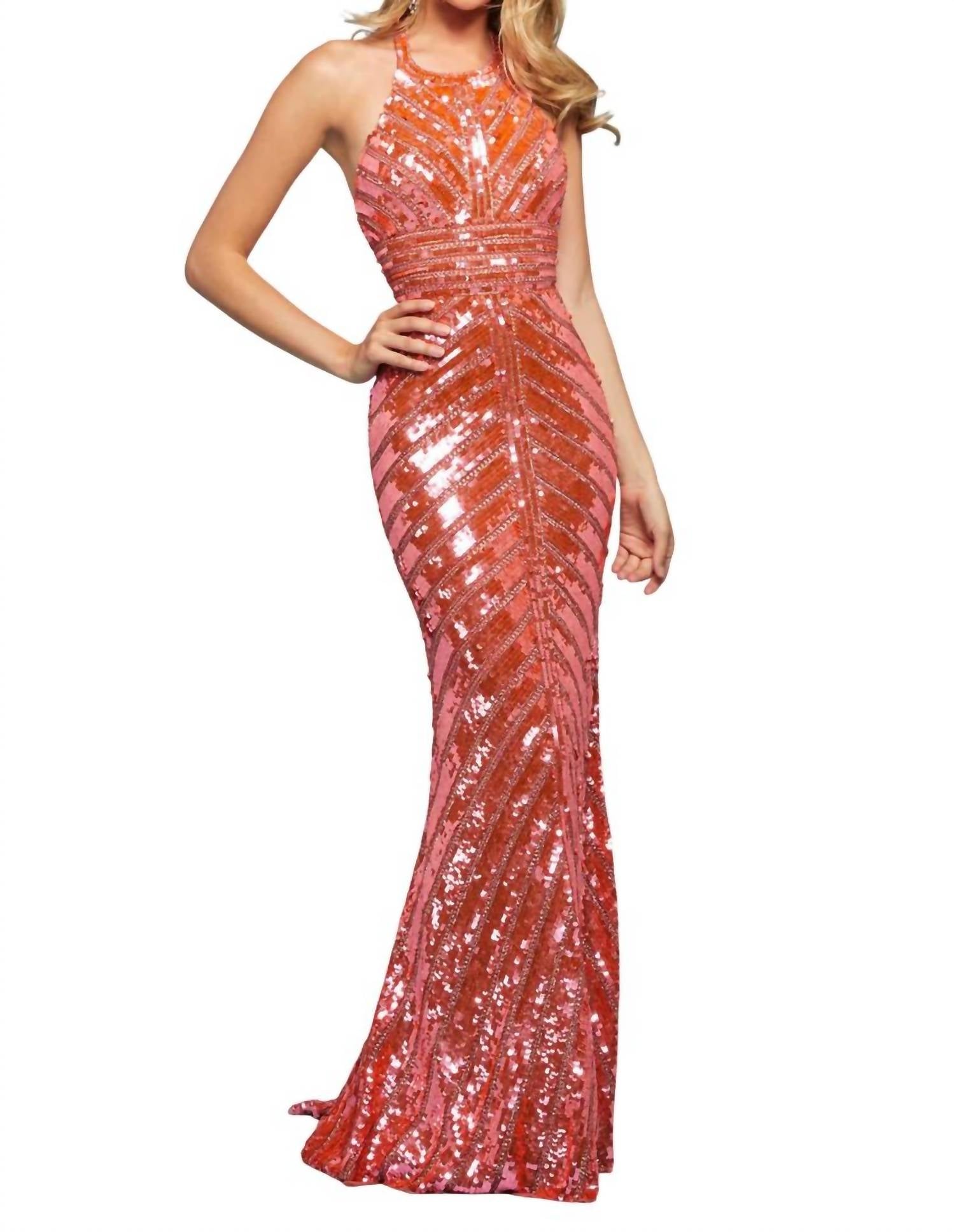 Sherri Hill - Beaded Column Prom Dress