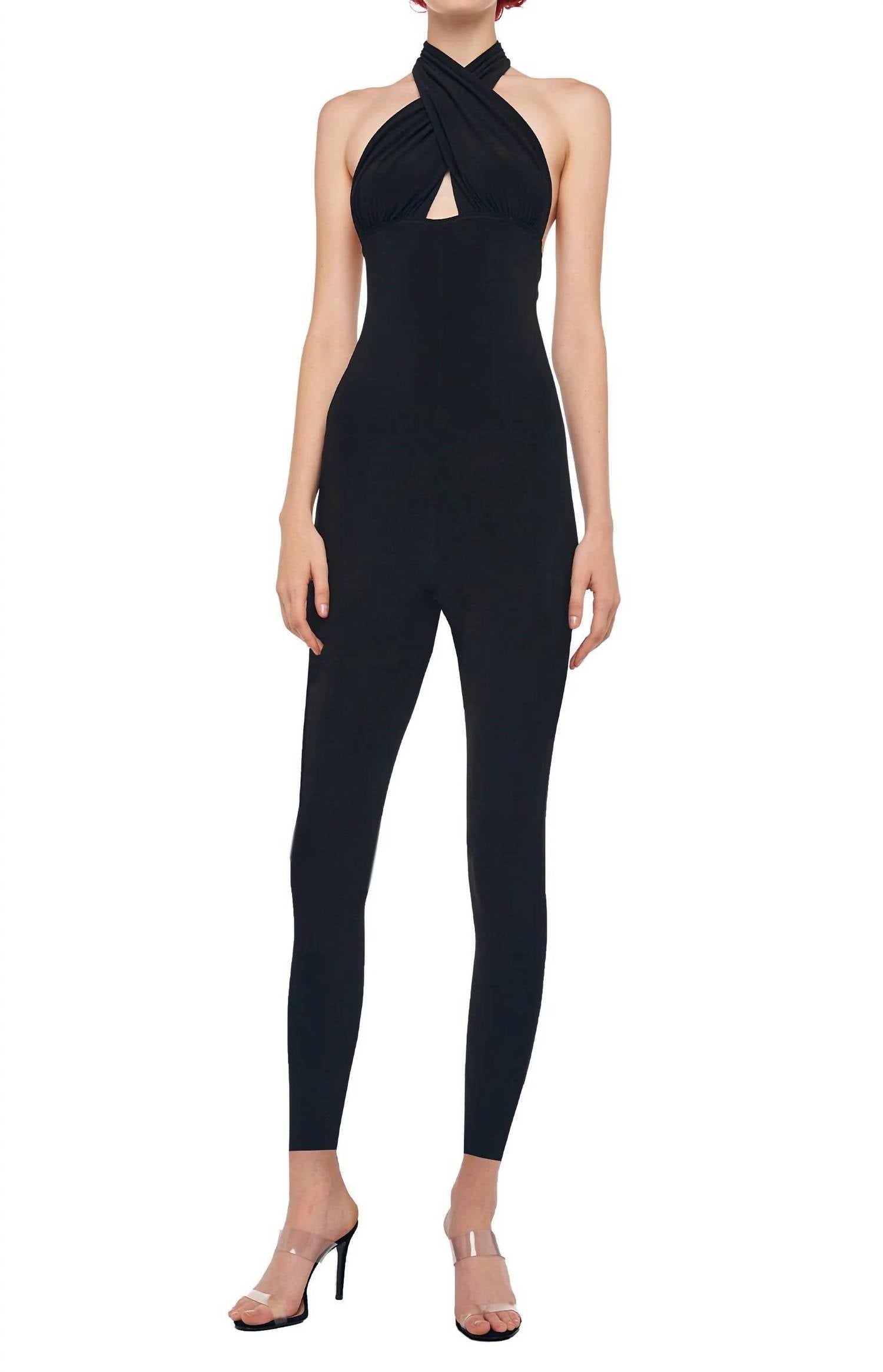 Norma Kamali - Cross Halter Catsuit