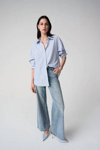Joseph Ribkoff - Tencel Stripe Print Boxy Blouse