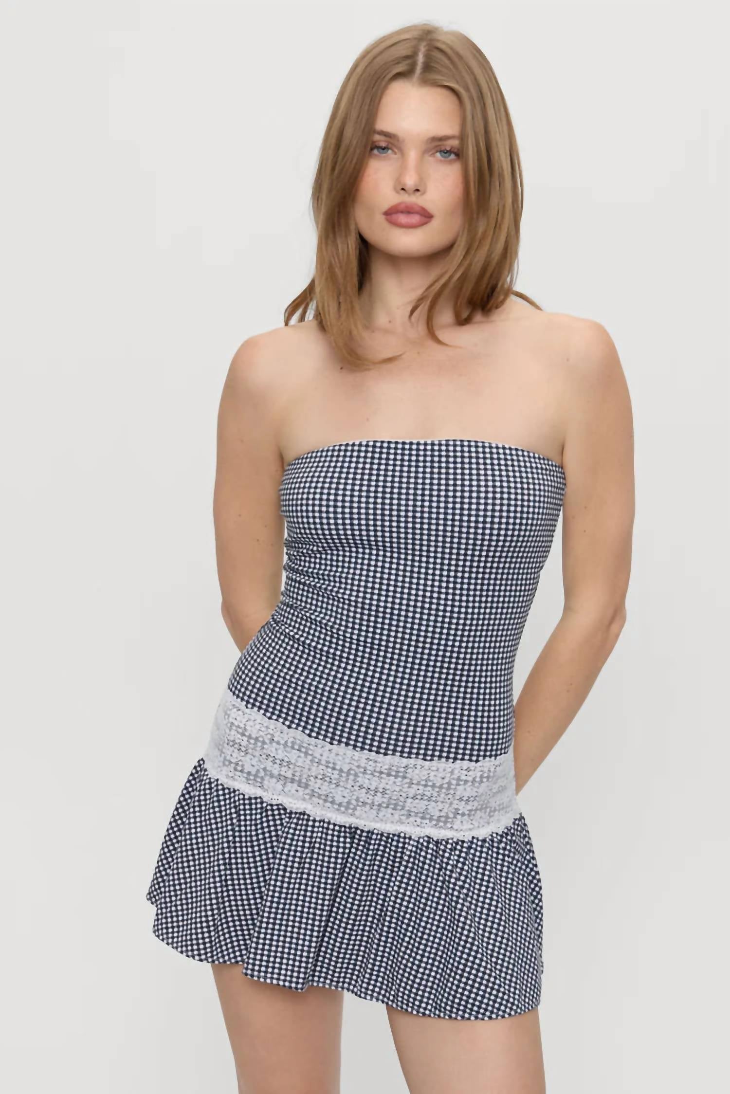Frankies Bikinis - Mirage Gingham Mini Dress