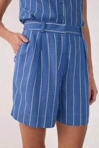 dress to Iris Walking Shorts in blue stripe - women's shorts - view 4