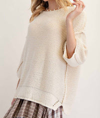 Easel - Cozy Oversized Chunky Pullover Knit Sweater