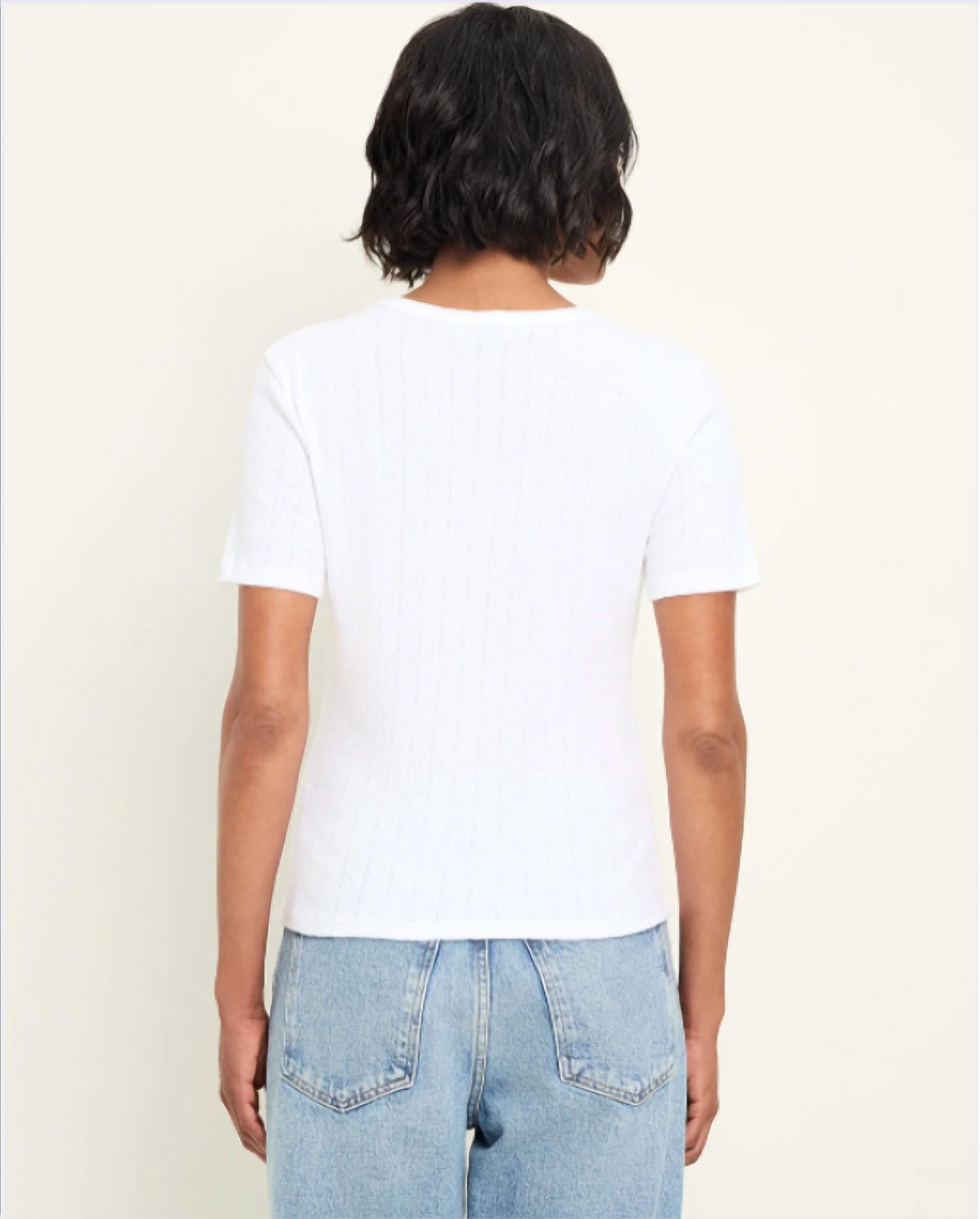 Michael Stars - Cecile Pointelle Short Sleeve Crew Tee