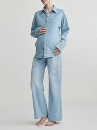 Dl1961 - Women'S - Maternity Hepburn Wide Leg Jean