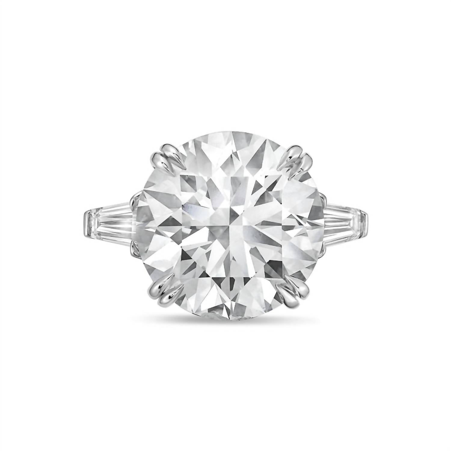 Diana M Jewels - Women's Round & Baguette Lab-Grown Diamond Jewelry Ring (10.00 Ct) - Bold