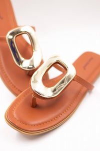 Pierre Dumas Women's Ring Me Up Sandal in orange 1 - women's sandal - detail view