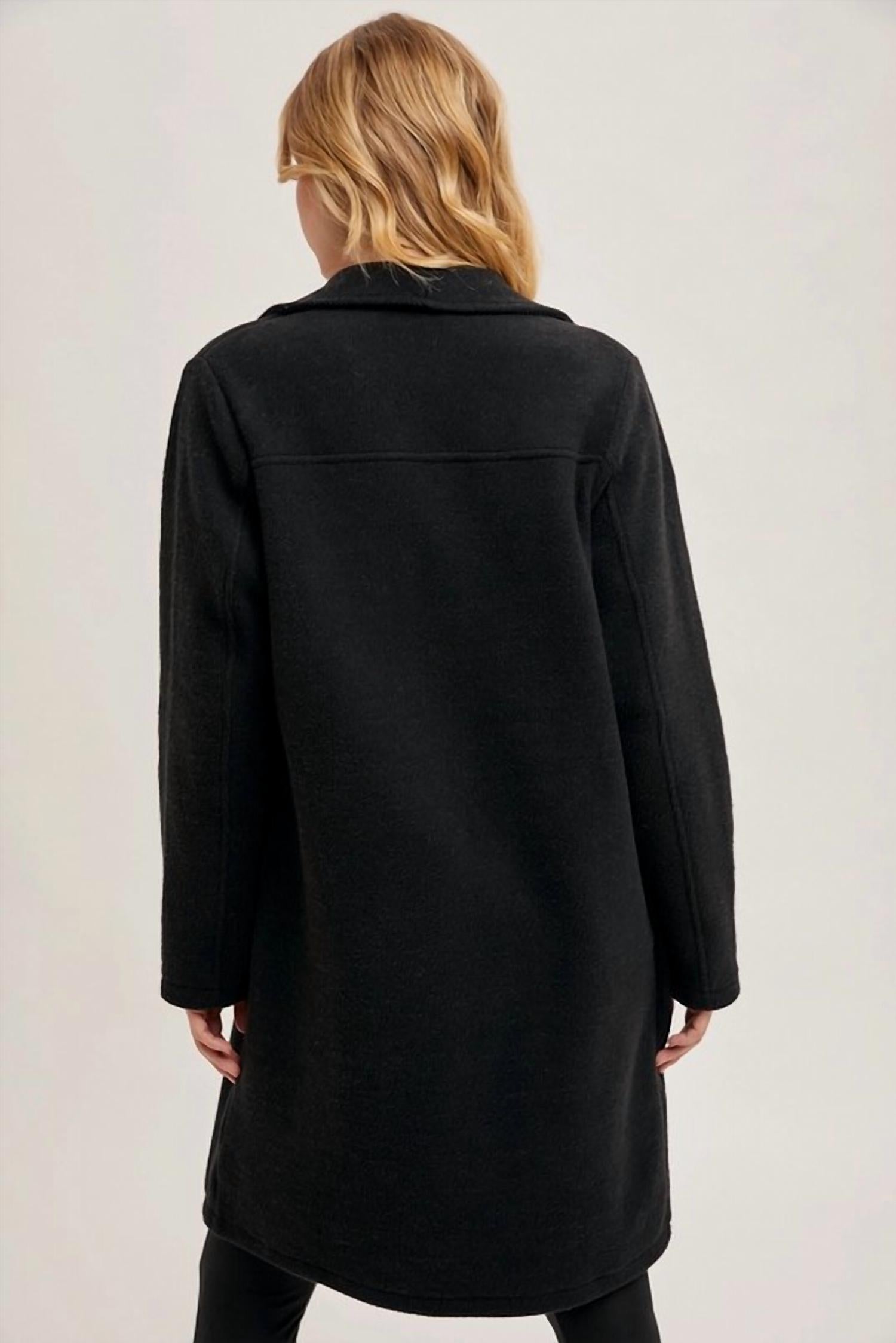 Bluivy - Longline Open Front Knit Coat