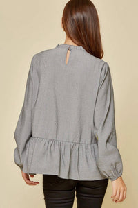 Andree By Unit - Embroidered Pinstripe Blouse
