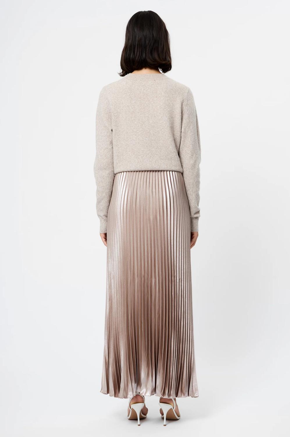 French Connection - Women's Marielle Metallic Satin Maxi Skirt