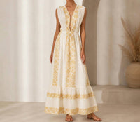 Mystery Resort - Aurelia Plunge Maxi Dress