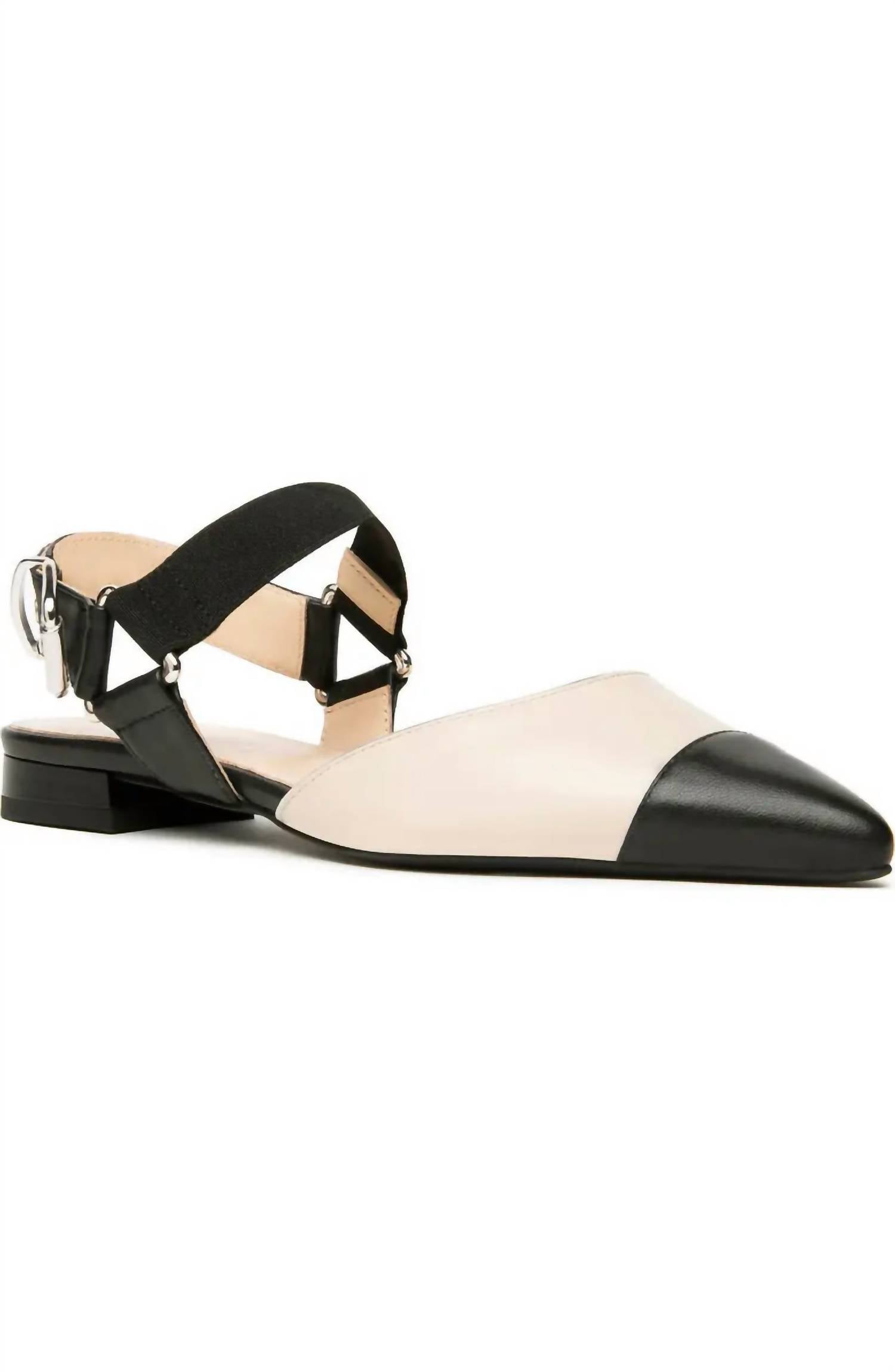 Nerogiardini - Women's Bicolor Cap Toe Slingback Flats