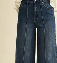 Anniewear - Kelsey Pin Tuck Wide Leg Jeans