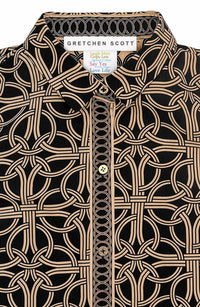 GRETCHEN SCOTT Boyfriend CDC Shirt in black tan - women's shirt - view 5