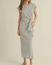 Miou Muse - Muse Stripe Midi Dress