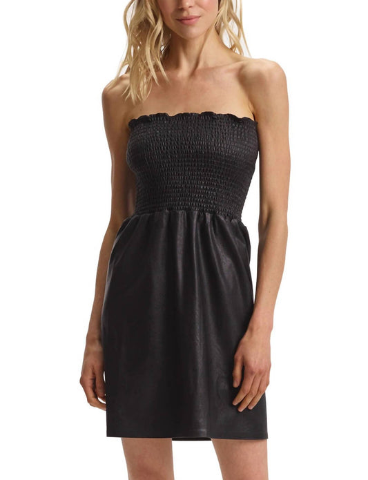 Commando - Faux Leather Smocked Dress