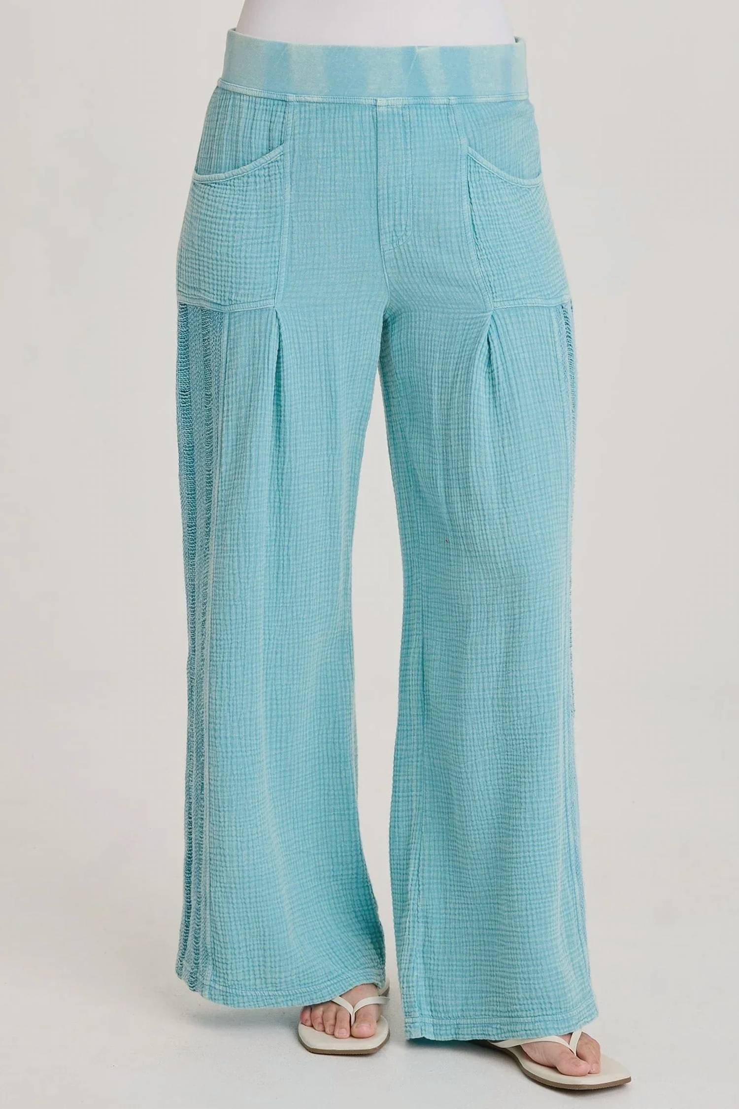 Xcvi - Elu Gauze Lace Trim Wide Leg Pant