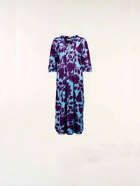 oneseason Porto Vecchio Long Poppy Dress in turquoise - women's dress - detail view