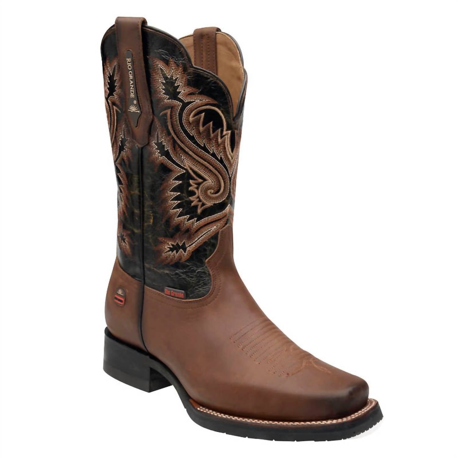 Rio Grande - Men's Tal Leather Stitched Wester Boots