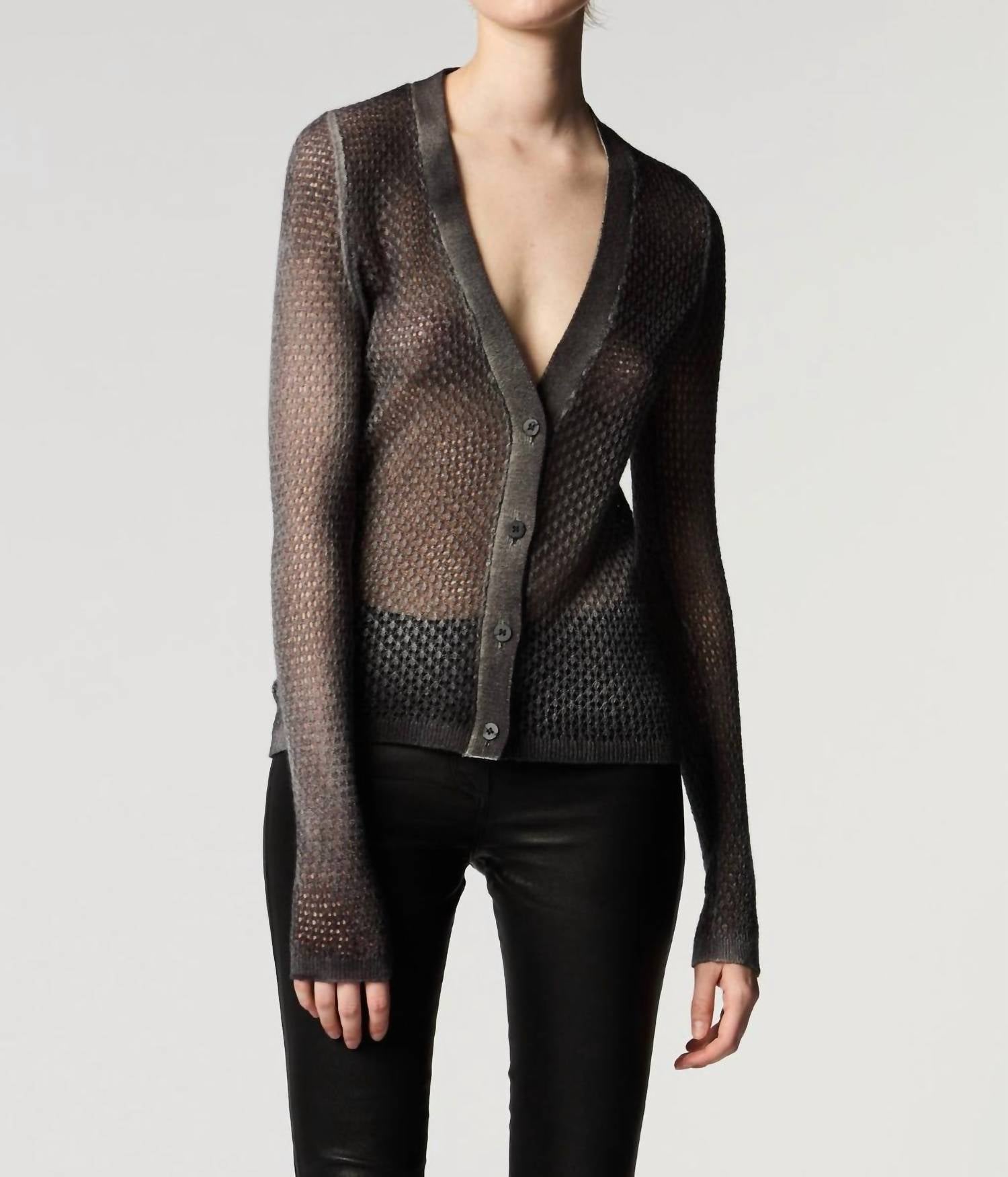 Avant Toi - Hand Painted V Neck Cardigan