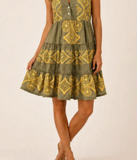 Mystery Resort - Seabreeze Embroidered Mini Dress