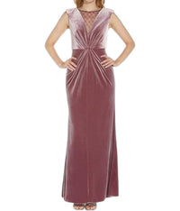 Adrianna Papell - Beaded Velvet Mermaid Gown