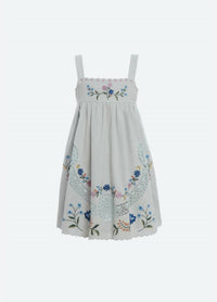 Sea - Girl's Celia Embroidery Tank Dress