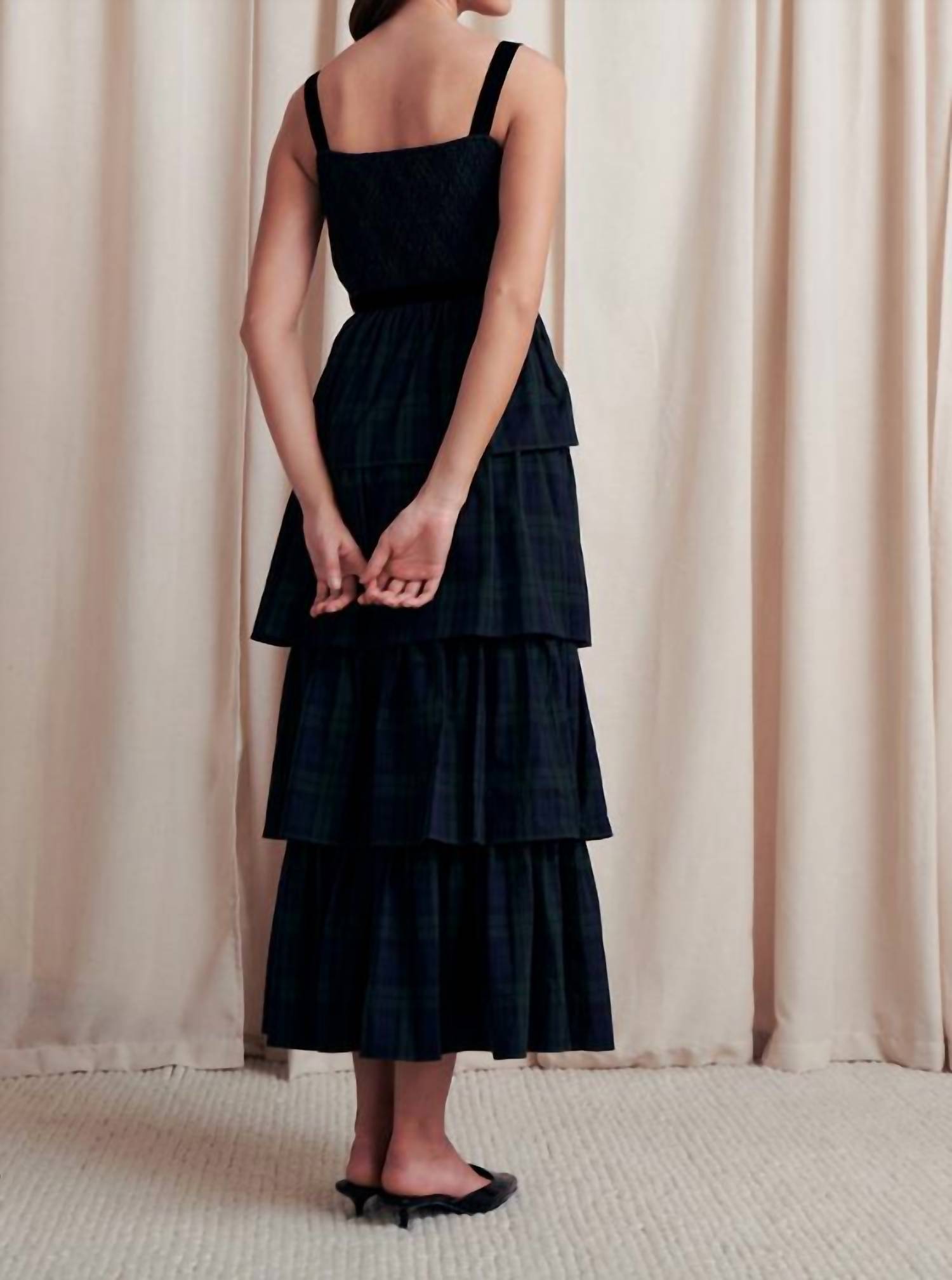 Saylor - Noel Holiday Plaid Midi Dress