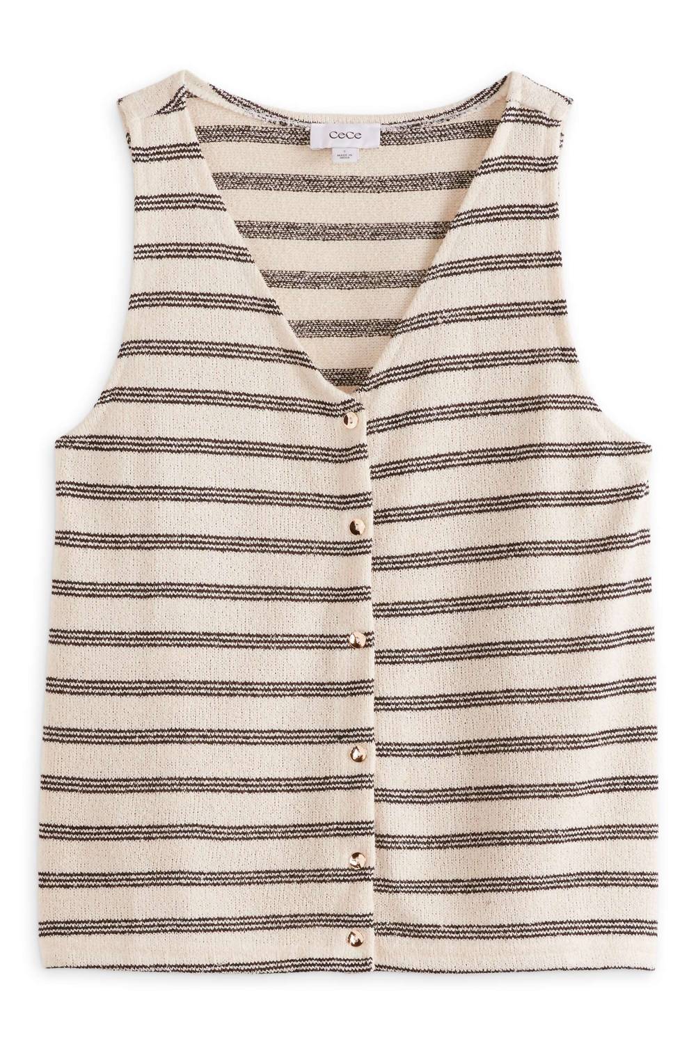 Cece - Willa Button Down Vest Tank