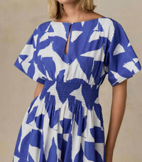 Faherty - Coastal Poplin Elia Smocked Dress
