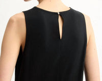 Arlo Mott Hart A-line Swing Tank Top in black - women's tank top - detail view