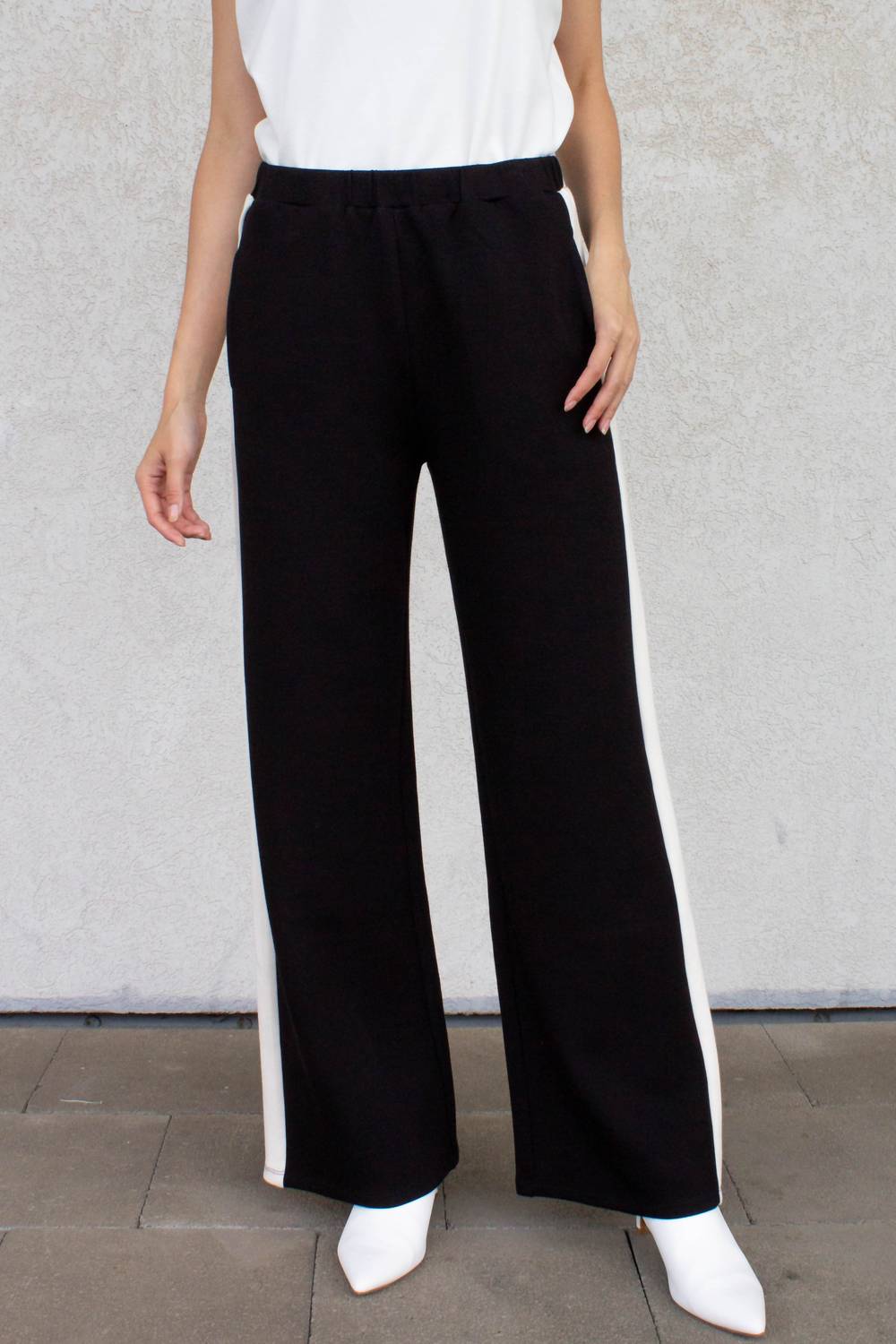 Before You Collection - Women's Scuba Modal Side Stripe Pants