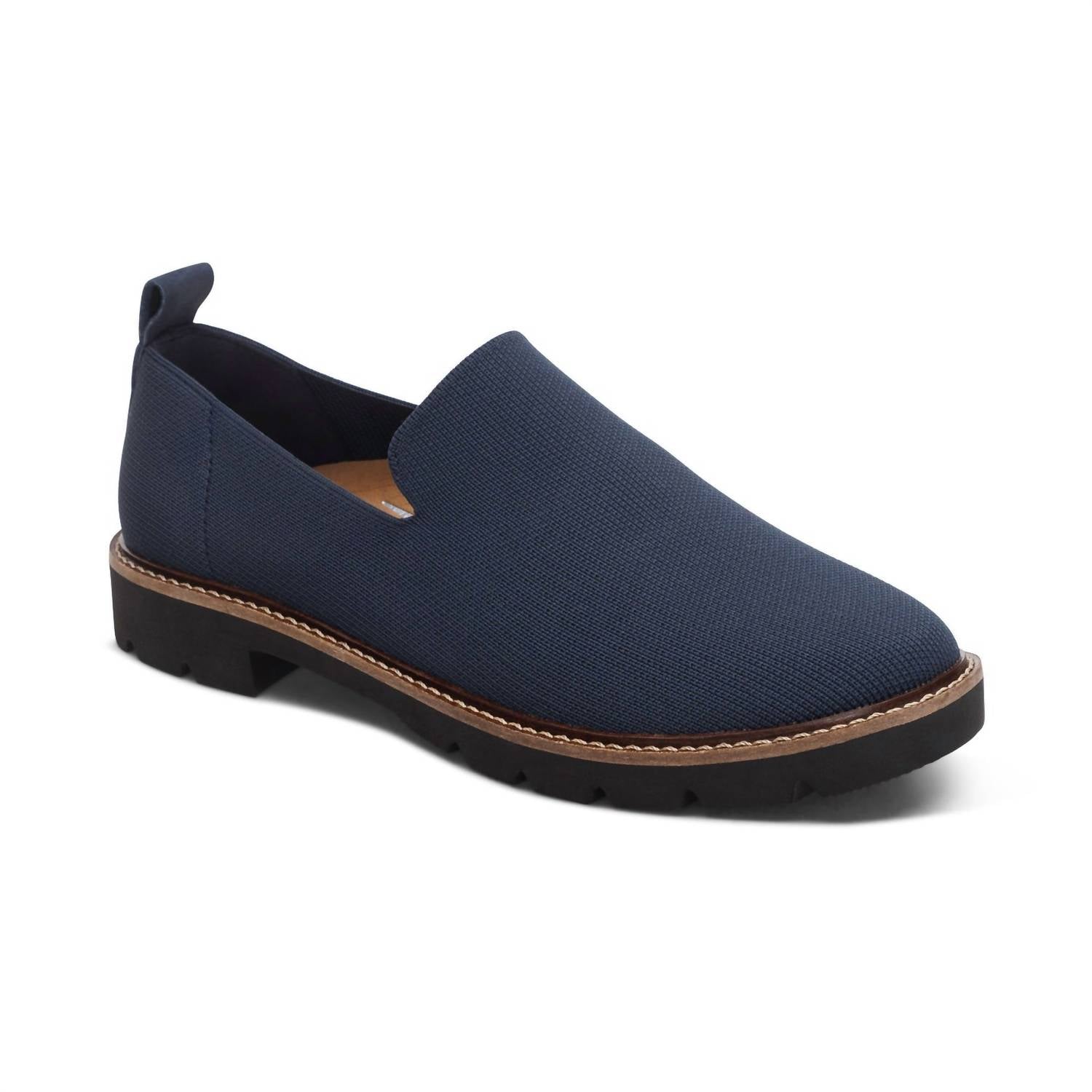 Aetrex Women's Chloe Slip On Loafers in navy - women's flats