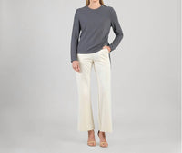 Clara Sun Woo - Soft Ribbed Side Pull Tie Sweater Top
