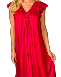 Shadowline Lingerie - Long Lace Cap Sleeve Nightgown